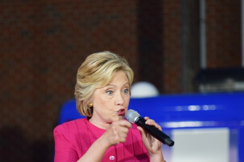 Hillary Clinton. Photo by Leon Laing.